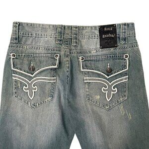 Rock Revival Men’s Vintage Veel Vizark Y2K Straight Leg Denim Jeans 40W x 33L